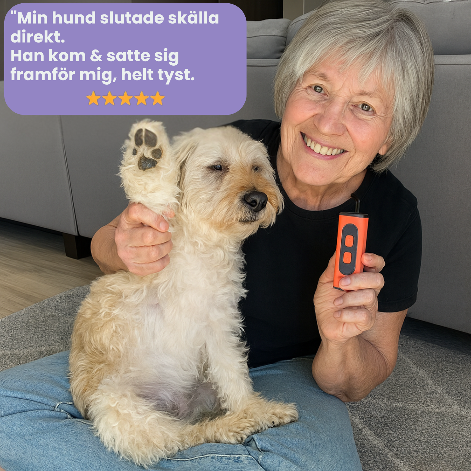 Ljudkontroll® – Skonsam antiskall-enhet för hundar