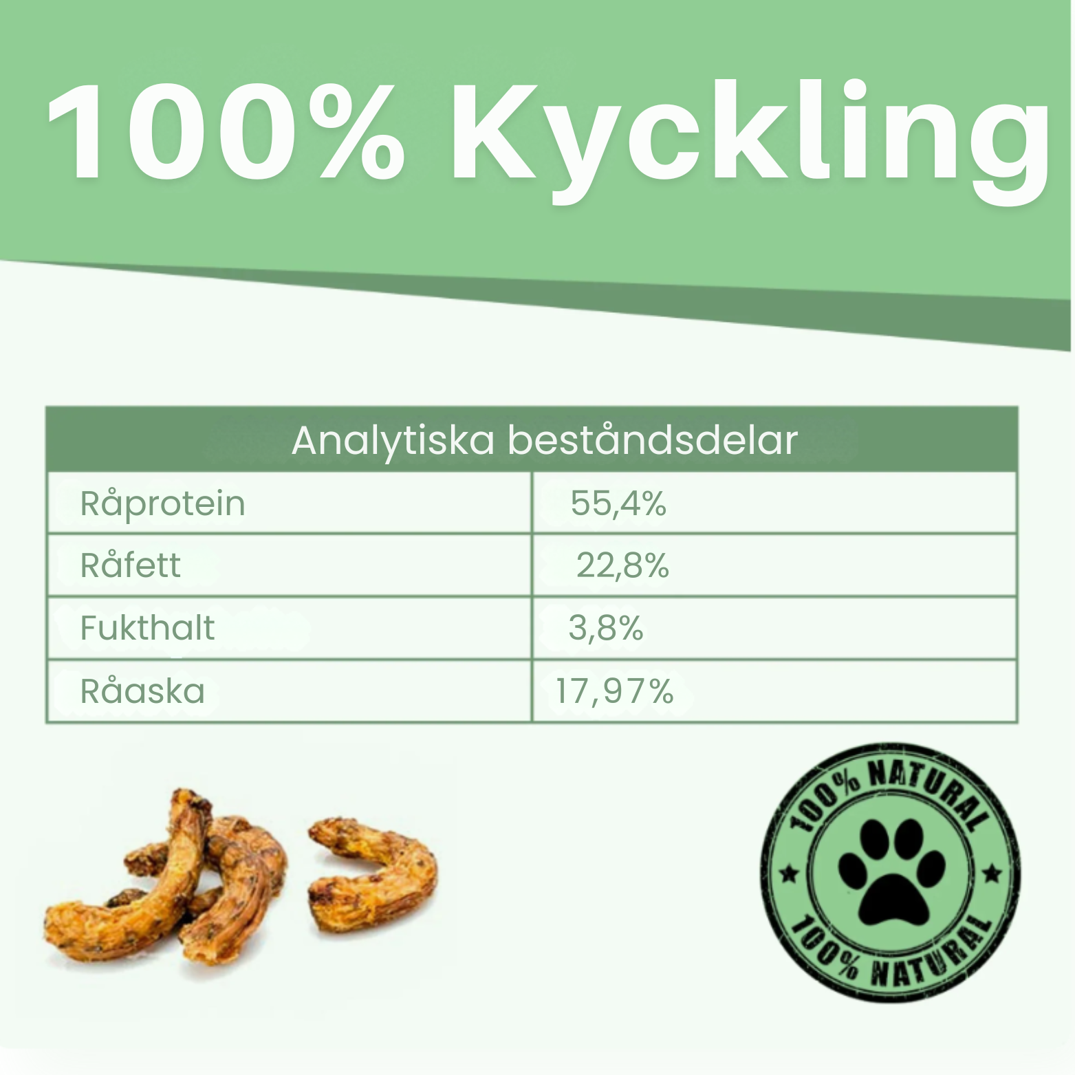 Torkade Kycklinghalsar 750g