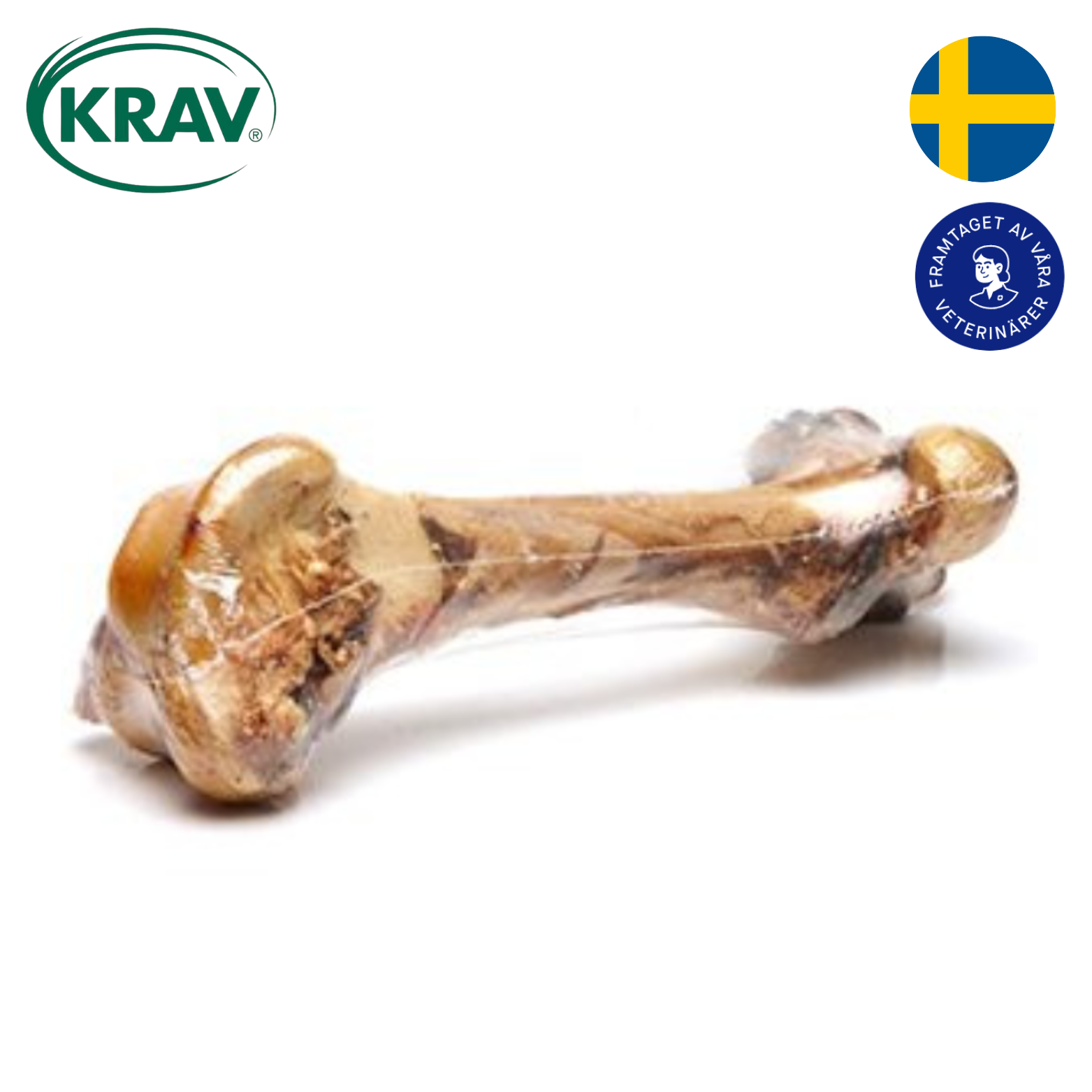 Stort Tuggben Fläsk 200g för medelstora stora hundar