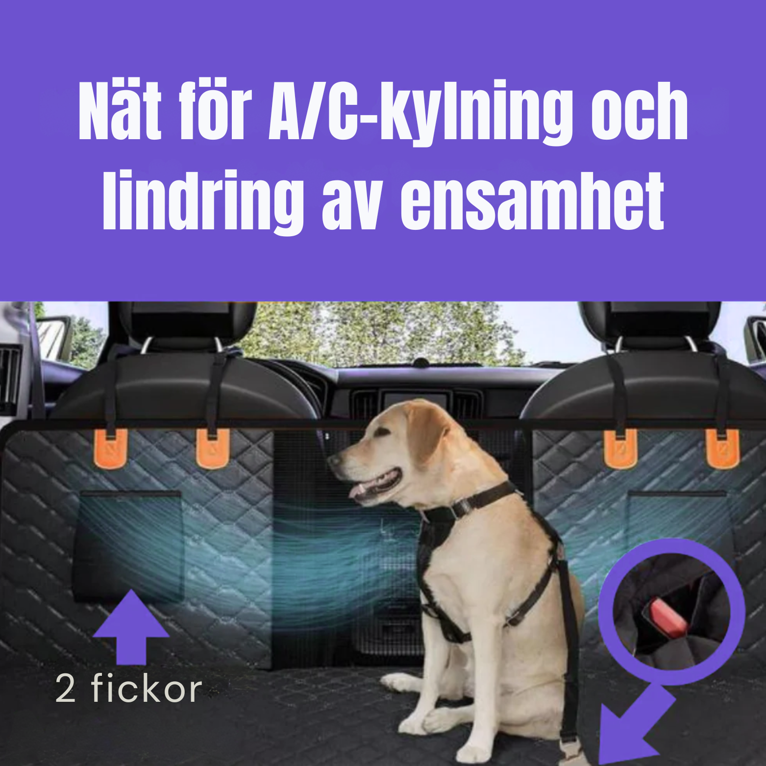 CarPaw Hammock – Vattentätt och reptåligt bilsätesskydd för husdjur