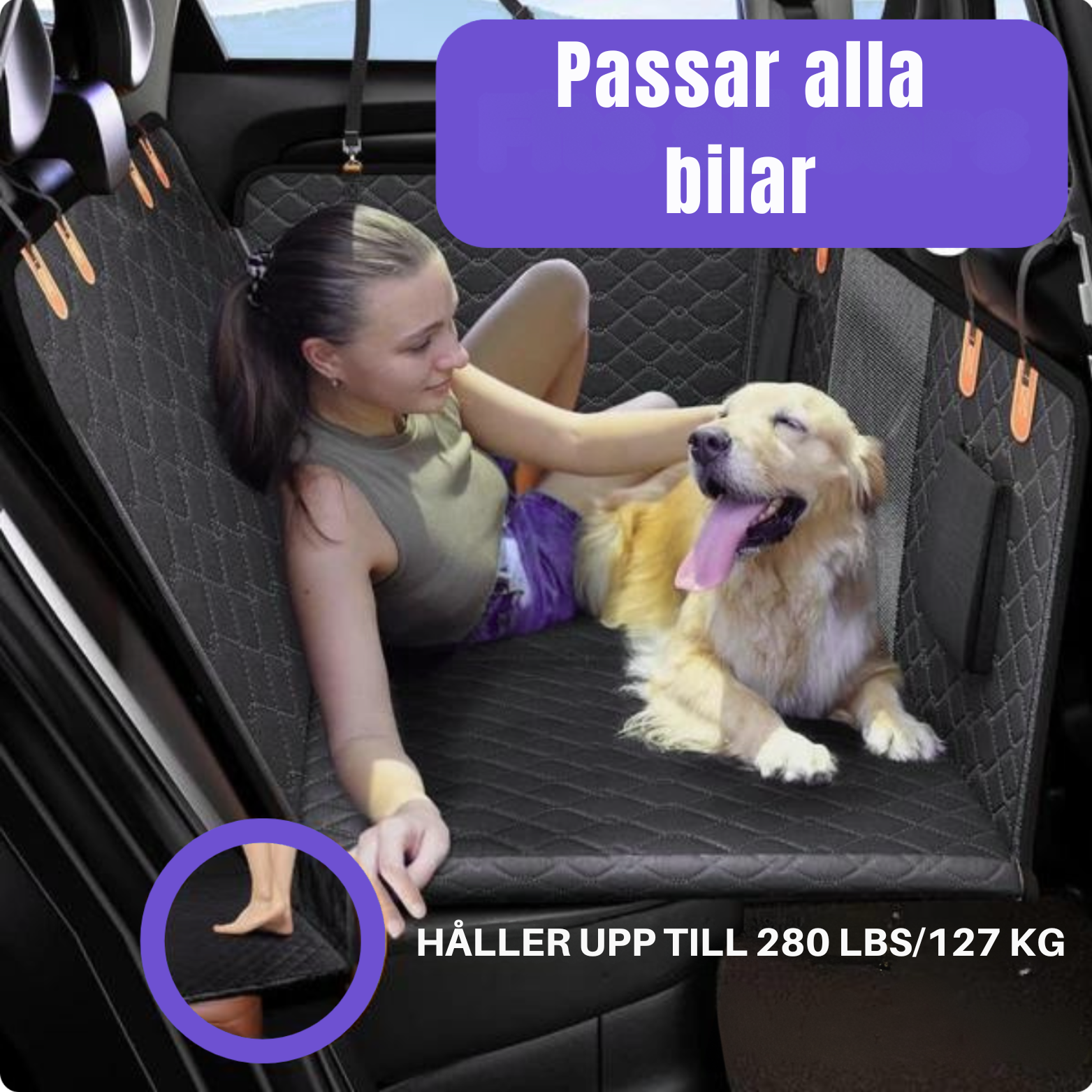 CarPaw Hammock – Vattentätt och reptåligt bilsätesskydd för husdjur