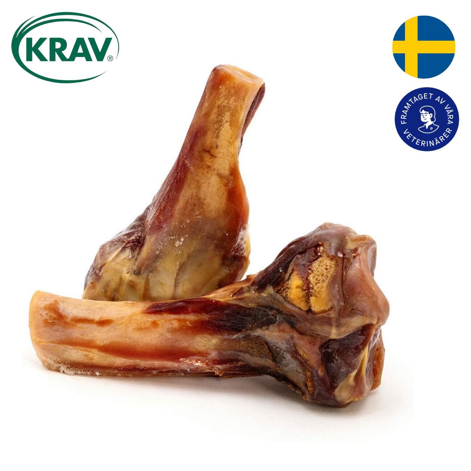 Tuggben Fläsk 2-pack 300g för små, medelstora och stora hundar