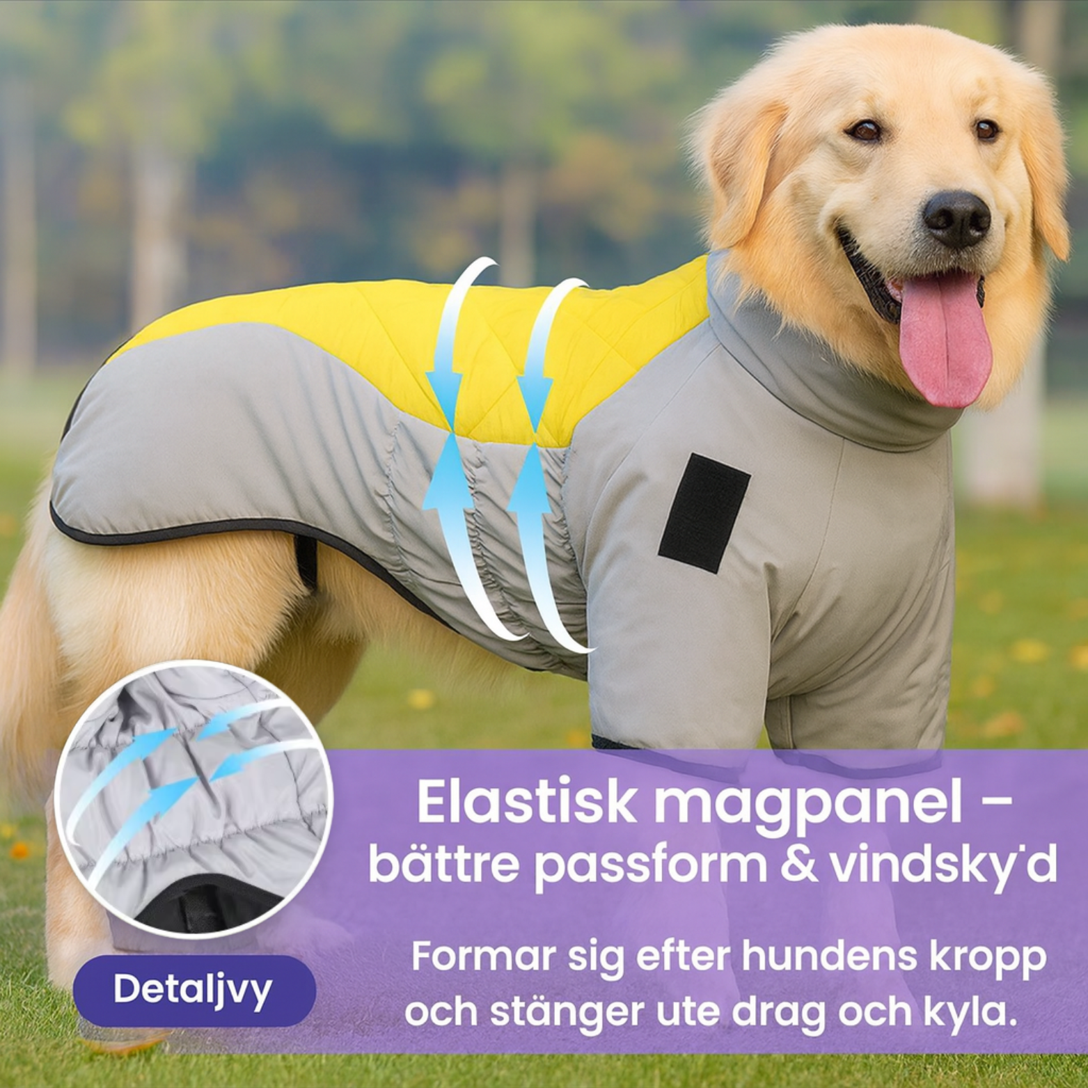 Vintertäcke för Stora Hundar- Håller Hunden Varm & Torr