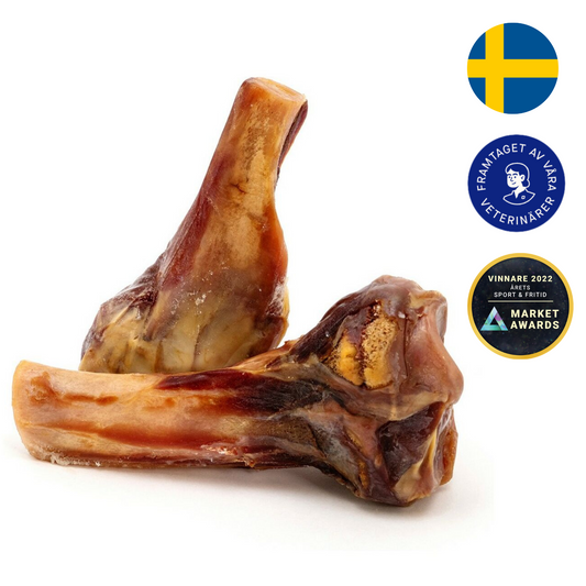 Tuggben Fläsk 2-pack 300g för små, medelstora och stora hundar