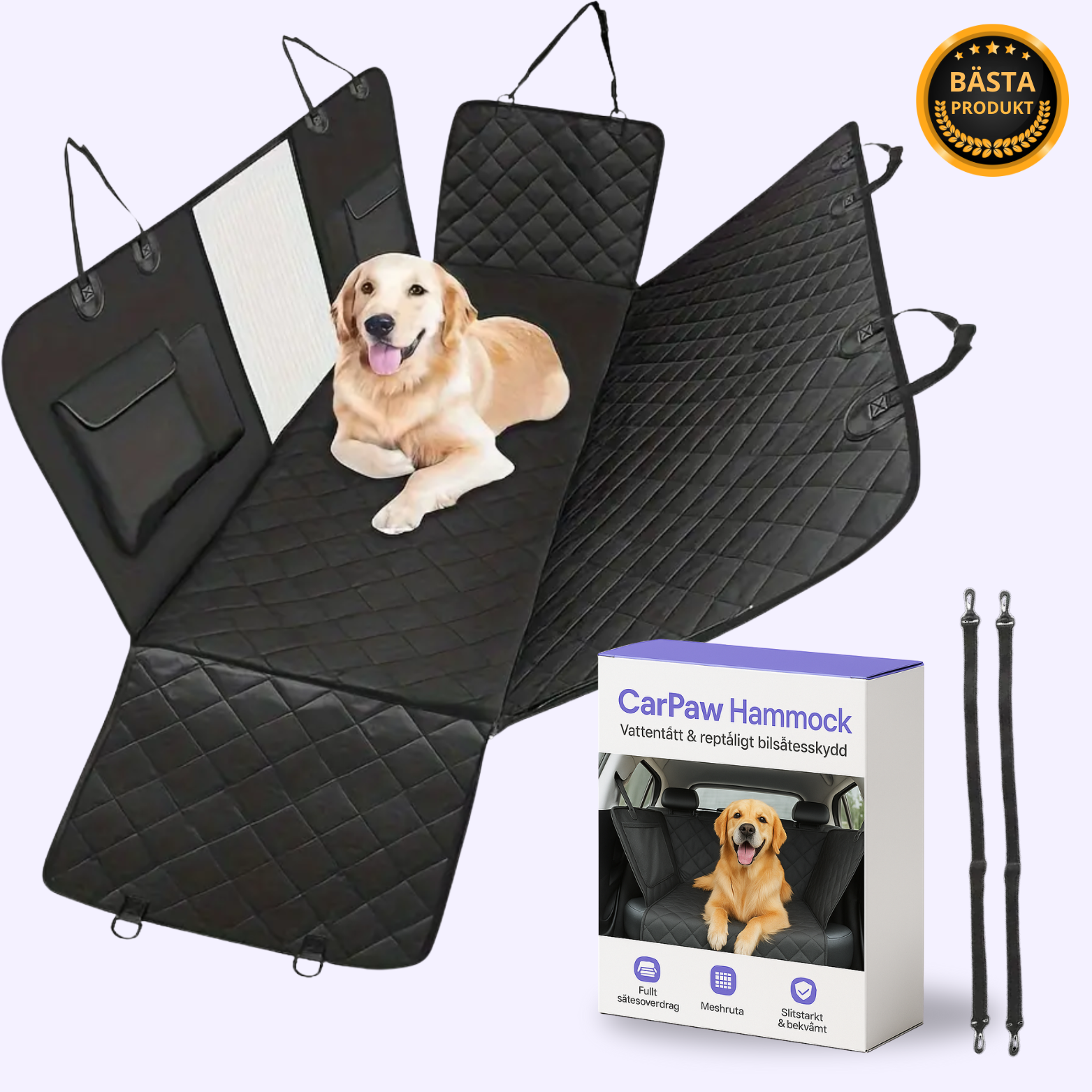 CarPaw Hammock – Housse de siège auto imperméable et résistante aux rayures pour animaux de compagnie