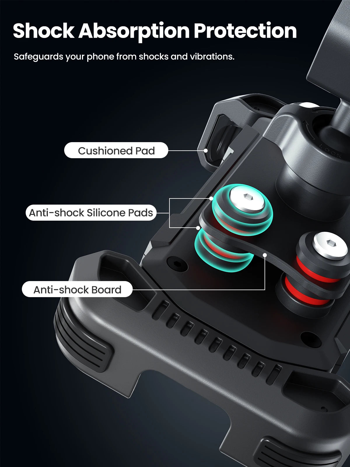Anti-Vibration Handlebar Phone Mount