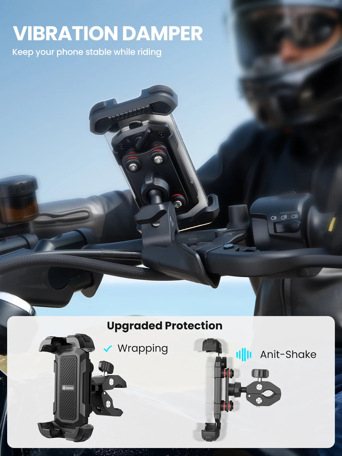 Anti-Vibration Handlebar Phone Mount