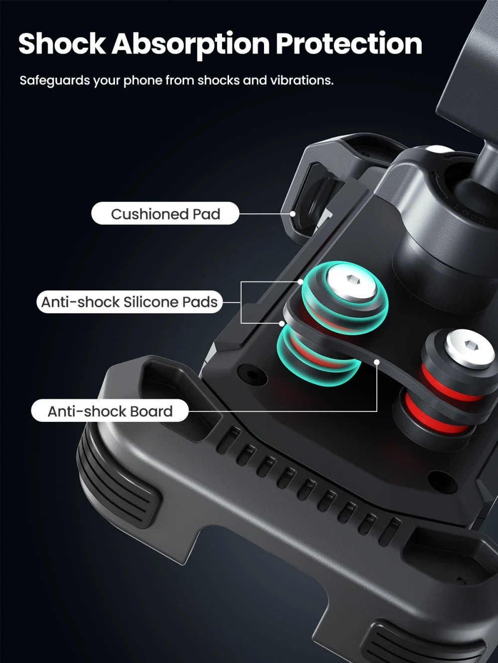 Anti-Vibration Handlebar Phone Mount