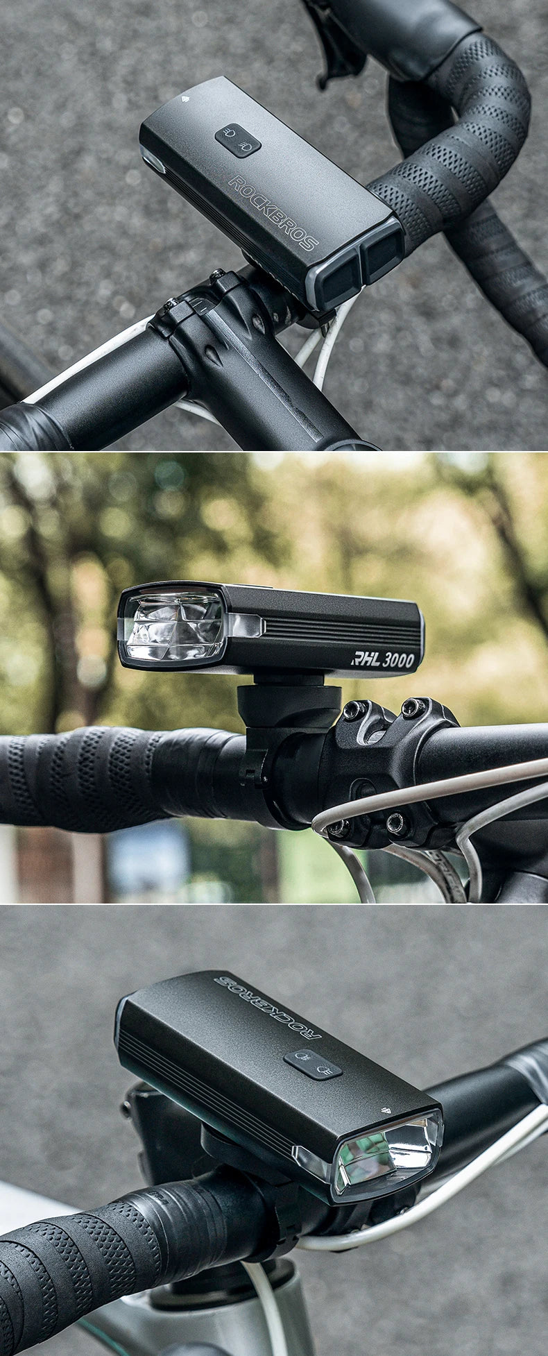 ROCKBROS RHL3000 Rechargeable Headlight