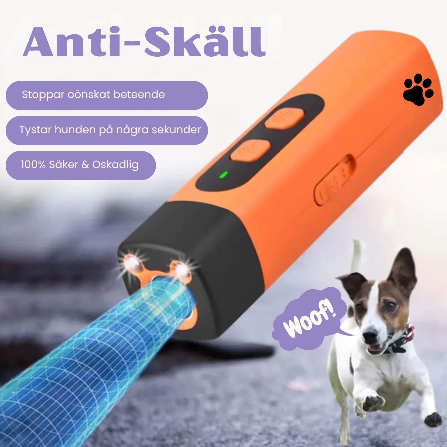 Ljudkontroll® – Skonsam antiskall-enhet för hundar