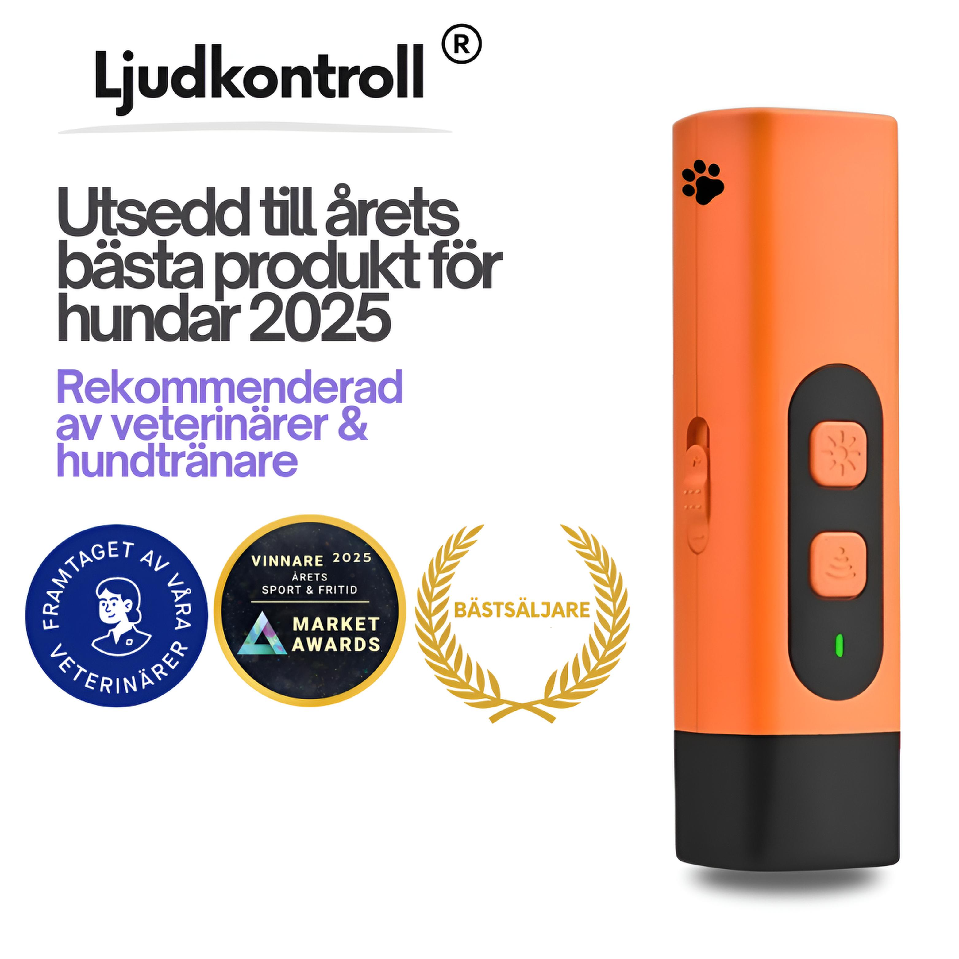 Ljudkontroll® – Skonsam antiskall-enhet för hundar