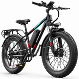 Spacewalk EB011 black and red electric bike on a white background
