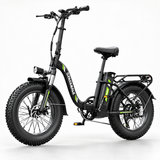 Spacewalk EB012 folding electric bike in Black / Green — clean studio view
