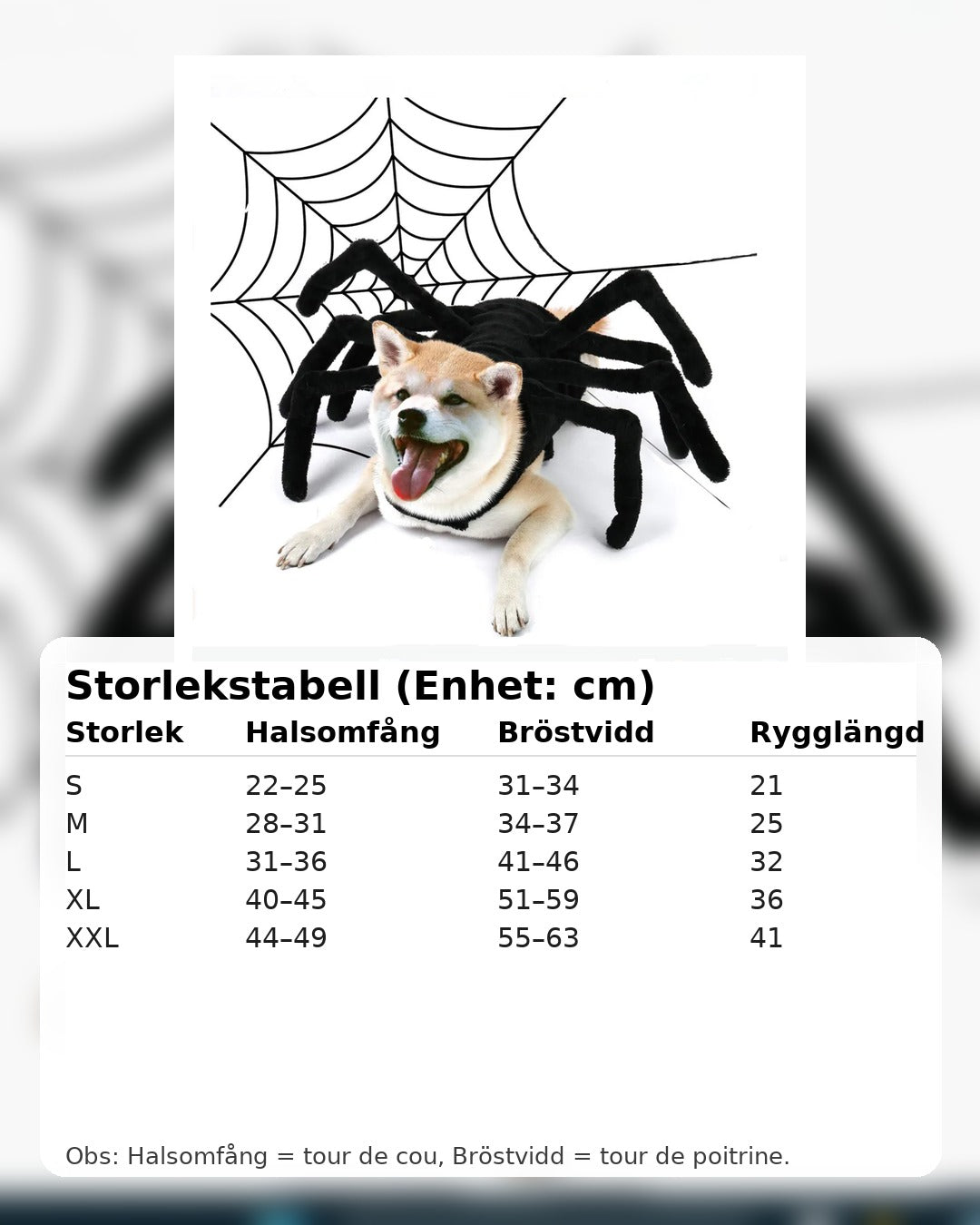 Halloweenkostym för hund
